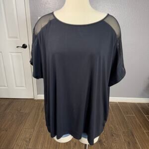 Honeylove Blisswear Short Sleeve Top, Midnight, 2X